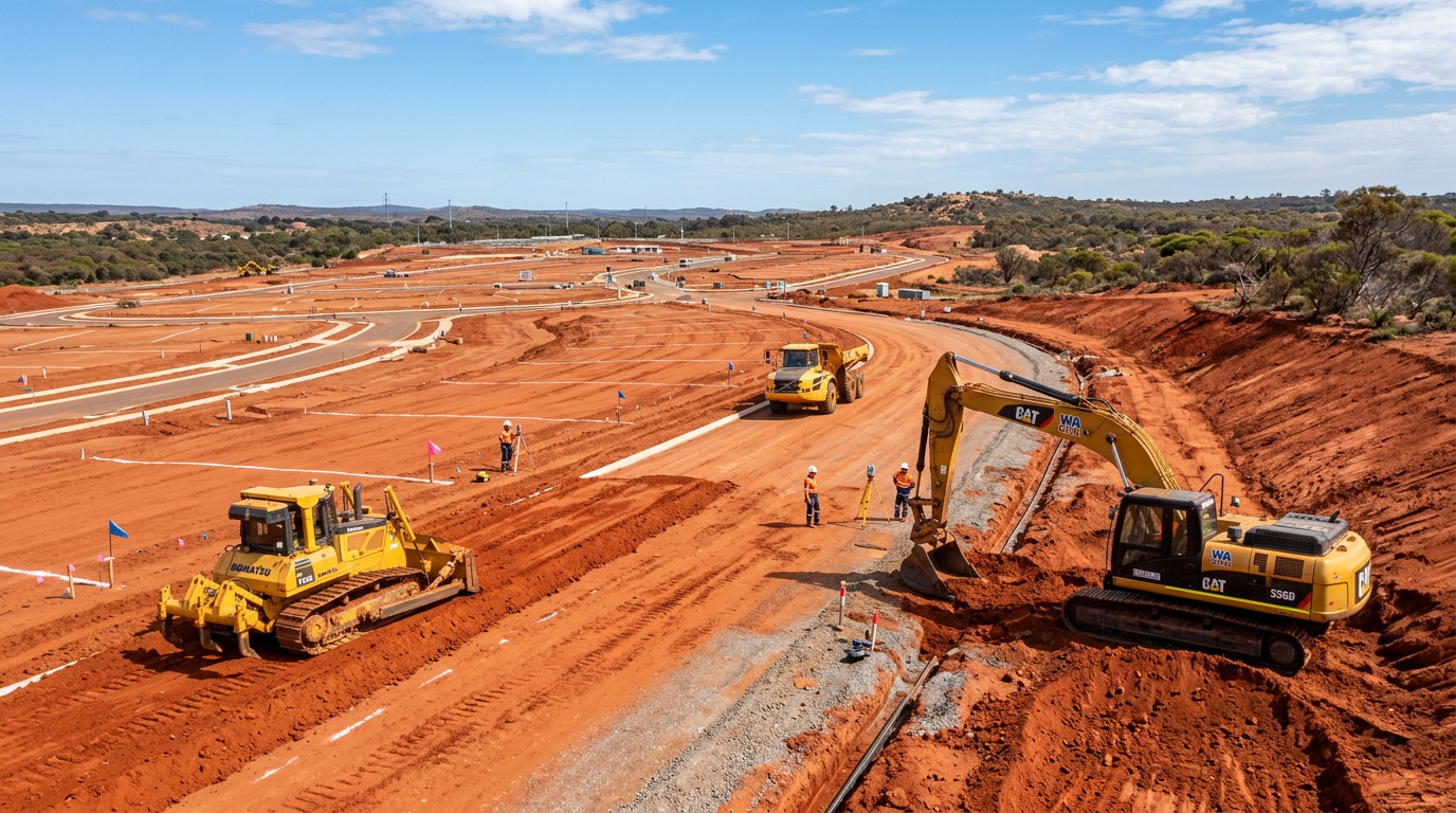 Civil construction earthworks and site development in Western Australia